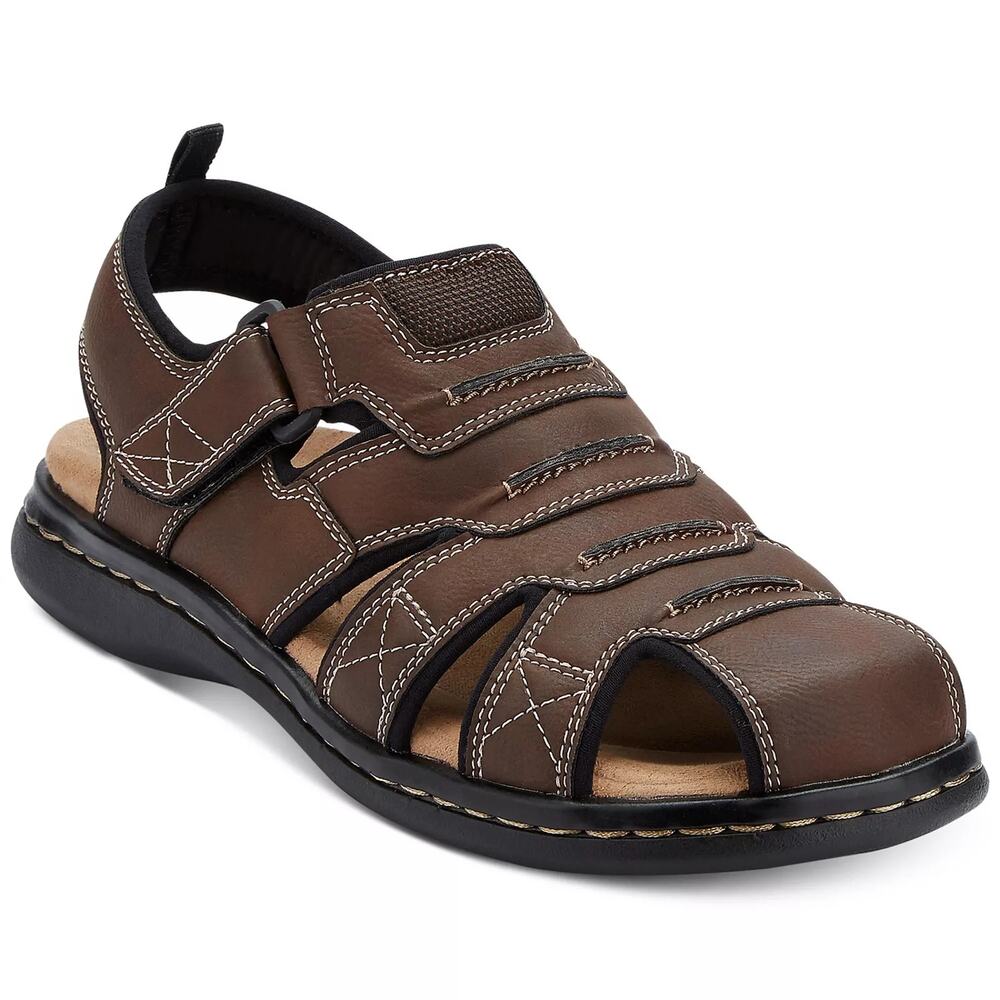 Dockers Men Searose Closed-Toe Fisherman Sandals Size US 10M Briar Faux Leather
